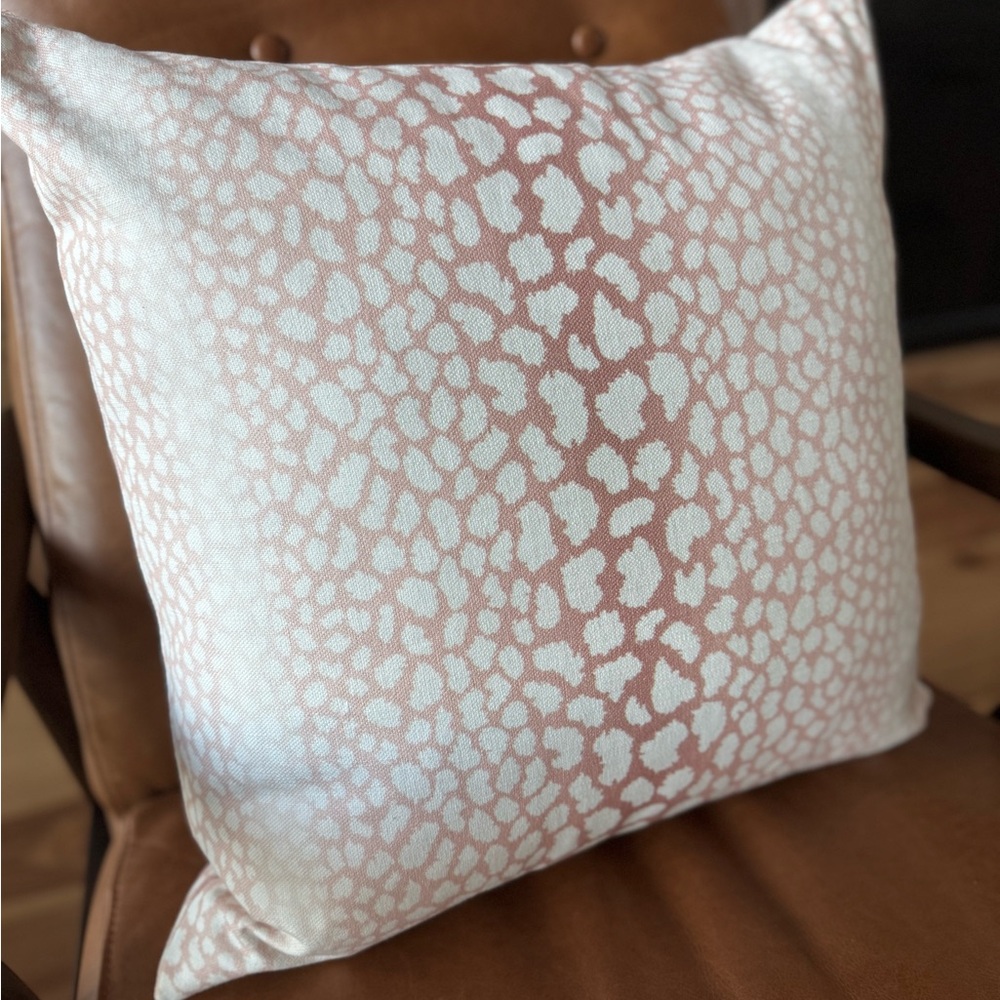 Gorgeous 20x20 Blush Antelope Print Pillow